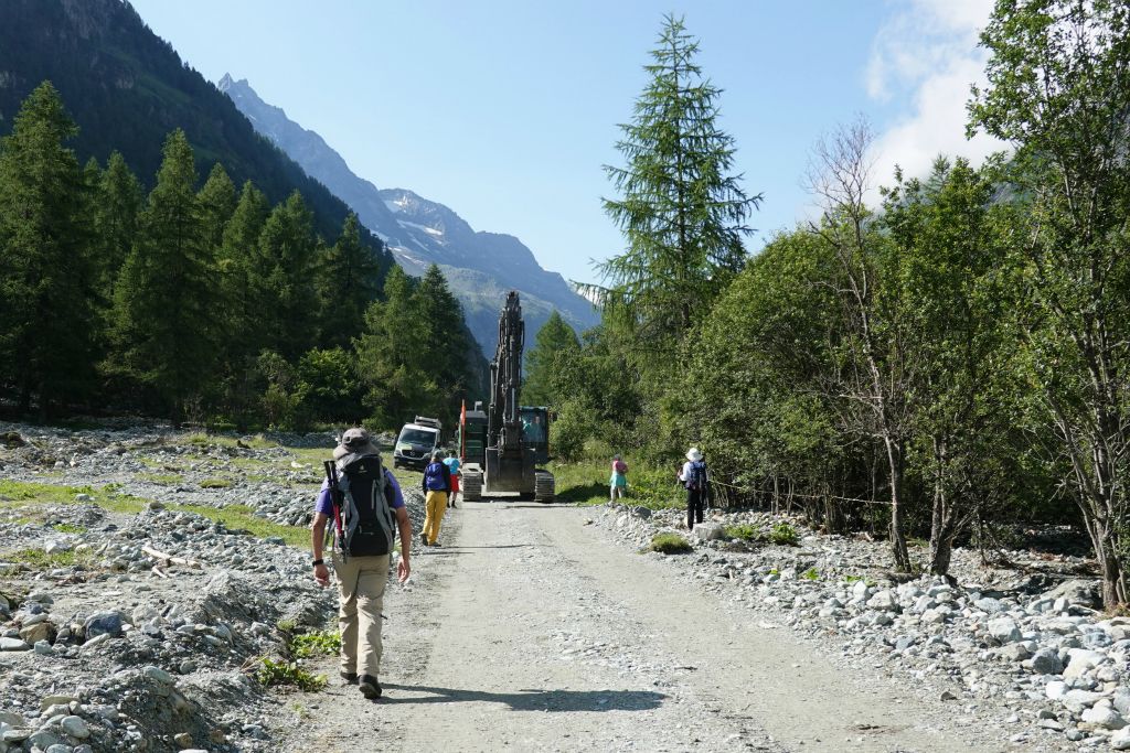 Depuis le bout de la route de Zinal. La zone a beaucoup souffert de la tempête 